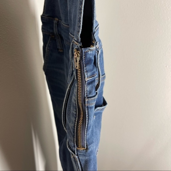 Madewell Roadtripper Overalls Brodie Wash Distressed Frayed Hem Size XS Women’s - Picture 9 of 14